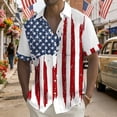 thumbnail image 1 of Mens Button Down Shirts Short Sleeve USA 250th Anniversary Shirt Independence Days Summer Top White XL, 1 of 4