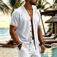 thumbnail image 1 of Mens Button Down Short Sleeve Shirt Baseball Jersey Style Hawaiian Beach Vacation Wedding Shirts, M, 1 of 8