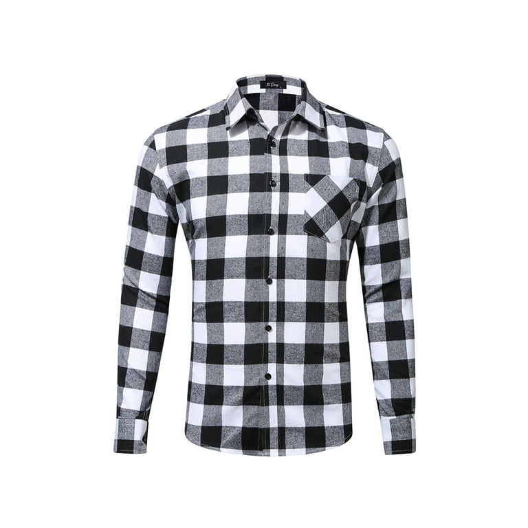 Brand Plaid Shirts Men Long Sleeve Slim Casual Shirts High-quality