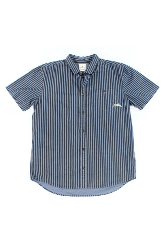 Mens Button Down Stripe Modern Fit Shirt 2XL