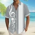 thumbnail image 1 of Mens Button Down Vacation Shirts Short Sleeve Print Buttons Up Summer Beach Hawaiian Cuban Shirt, 1 of 5