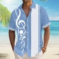 thumbnail image 1 of Mens Button Down Vacation Shirts Short Sleeve Print Buttons Up Summer Beach Hawaiian Cuban Shirt, 1 of 5