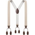 thumbnail image 1 of Mens Button End Suspenders 49 Inch Y-Back Adjustable Elastic Tuxedo Suspenders, 1 of 1