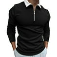 thumbnail image 1 of Mens Button Down Shirt Men's Graphic T Shirts Mens T Shirts Pack Plan Shirt Pocket One Romper Plain Bodysuit Pajama Chambray Long Sleeve Long Sleeve Blouse Suede Men Men Casual Soild Black 2XL, 1 of 5