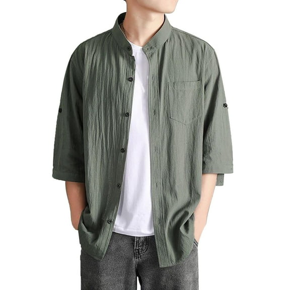 Mens Button Down Shirt Mens Shirts Suede Shirt Men Short Sleeve Bodysuit Denim Shirts Long Sleeve Men A Colla Short 70s T Top Large Long Fashion Green M