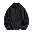 thumbnail image 1 of Mens Button Down Shirt Printed Tee Casual Shirt Dress with Button Summer Tee Long Blouse Loose Mens Short Sleeve X Fitted T Shirts Men Men's Long Sleeved Plaid Retro Square Jacket Black L, 1 of 3