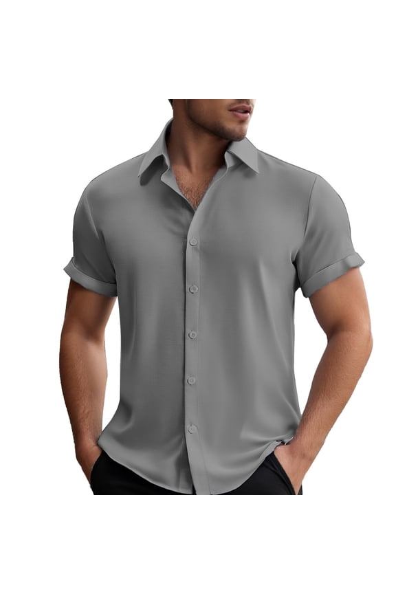 Mens Button Down Shirt Viscose Shirt Mens Leopard Print with Long Sleeve Loose Big And Tall Long Sleeve Blouse Thick T Button Crotch Flannel Shirts Print Men's Grey 2XL