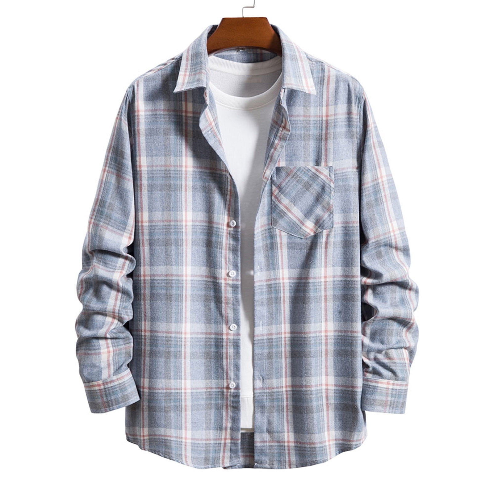 Plaid Button Up Long Sleeve Shirt