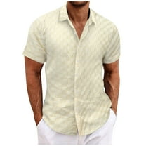 Mens Button Down Short Sleeve Dress Shirt Short Sleeve Mens White Short Sleeve Dress Shirt Men White Button Down Shirt Short Sleeve Sales Today Clearance Items