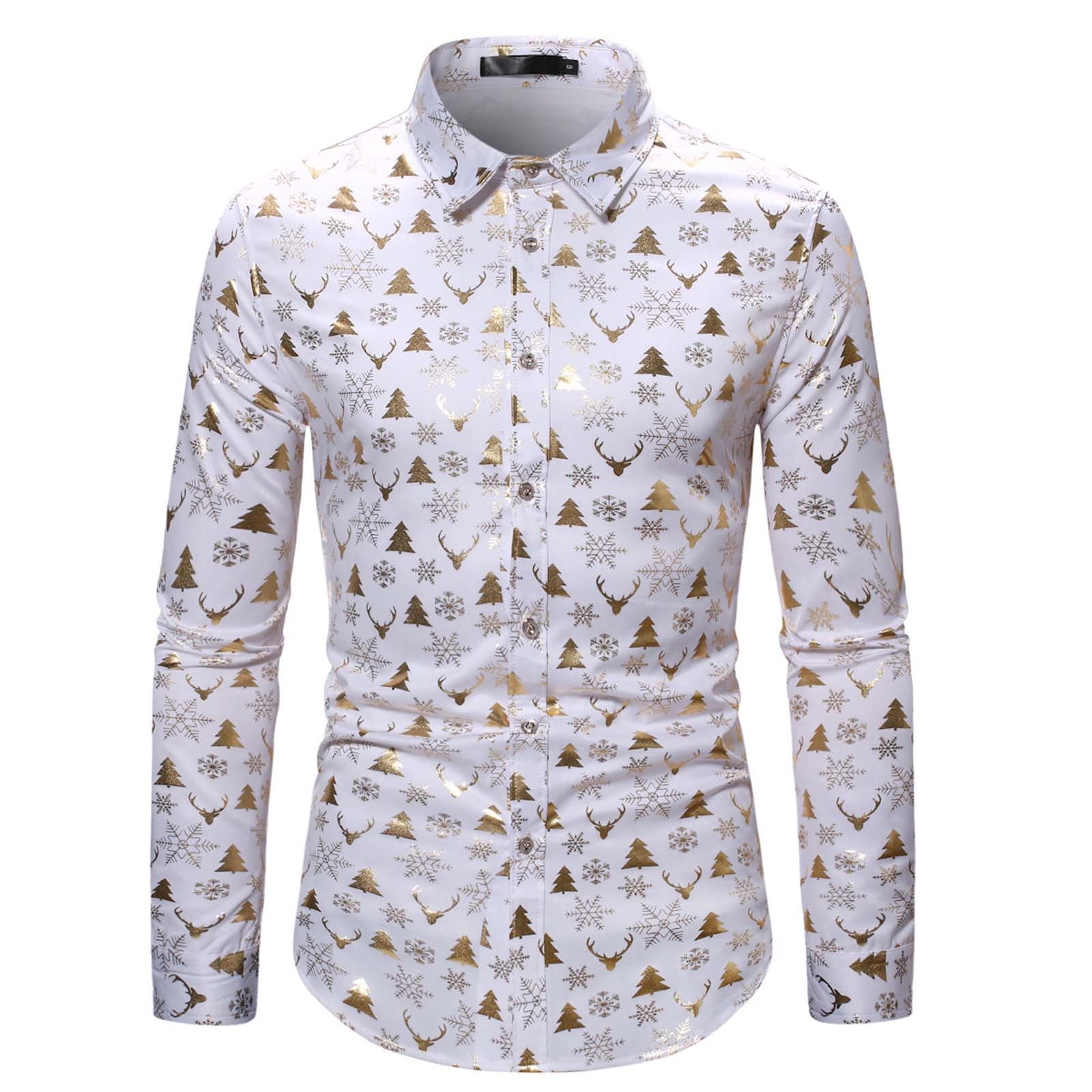 2024 Christmas Shirt Snowman HD Pattern High Quality Fashion Men's Shirt  Buttons Designer Design Tops Men's Lapel Plus Size