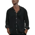 thumbnail image 1 of Mens Button Up Shirts Long Sleeve Linen Summer Lightweight Tops, 1 of 2