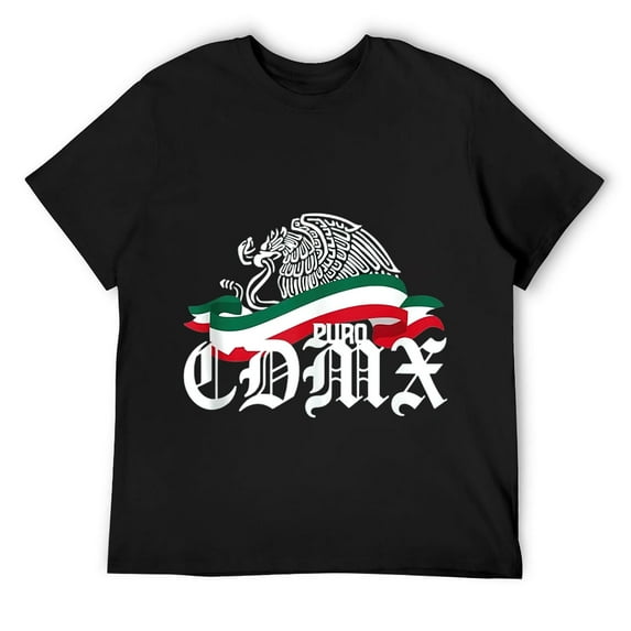 Mens CDMX Mexico: Puro CDMX Eagle Flag T Shirt Black