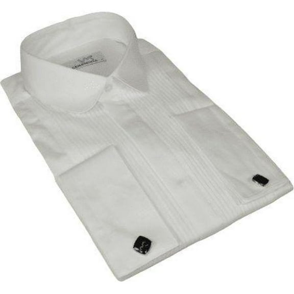 Mens CEREMONIA Tuxedo Formal Shirt 100% Cotton Turkey Slim Fit #stn 13 ata White