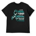 thumbnail image 1 of Mens CERVICAL CANCER I Wear Teal White For My Sister Shirt Black X-Large, 1 of 5