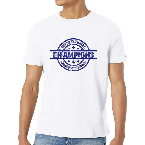 Mens CHAMPIONS Crew Neck T-Shirts White