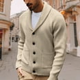 thumbnail image 1 of Mens Cable Knit Cardigan Sweater Shawl Collar Loose Fit Long Sleeve Casual Cardigans Collar Cardigan Sweaters Knit Textured Sweater Button Down Cardigans, 1 of 7