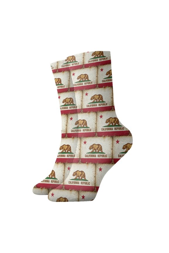 Mens California Novelty Ankle Socks Womens Comfort Casual Quarter Socks