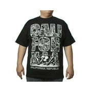 Mens California Republic Floral Short-Sleeve T-Shirt - Large
