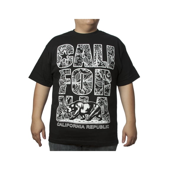 Mens California Republic Floral Short-Sleeve T-Shirt - Medium