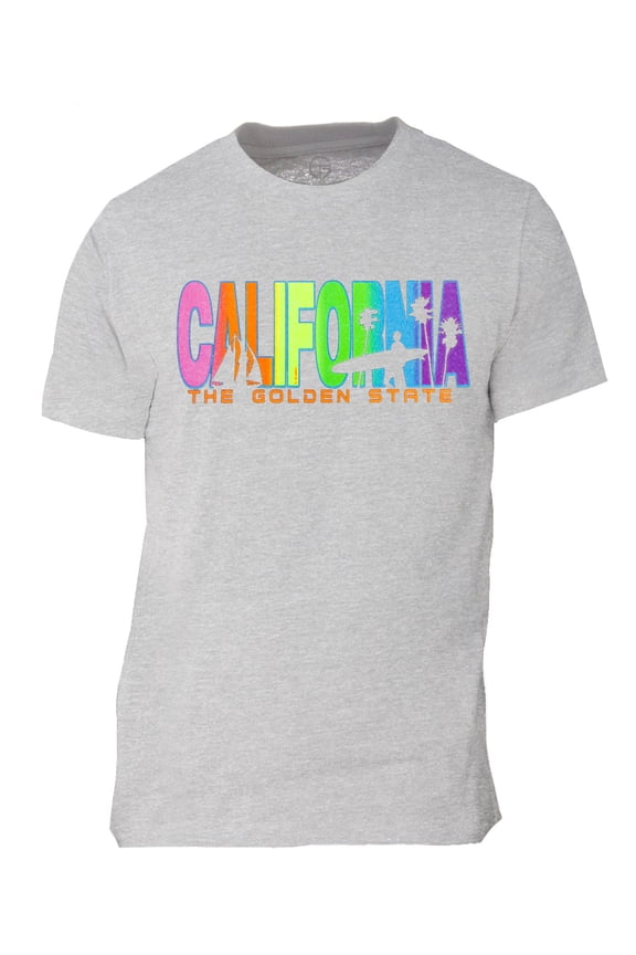 Mens California The Golden State Short-Sleeve T-Shirt - Heather Grey - Large