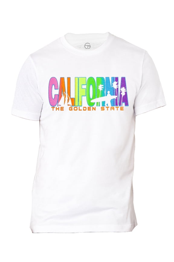 Mens California The Golden State Short-Sleeve T-Shirt - White - Large