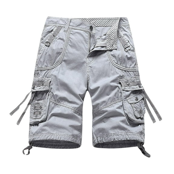 Mens Camo Cargo Shorts, Rugged Multi - Pockets, Durable, Summer Hiking & Adventures