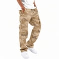 thumbnail image 1 of Mens Camo Cargo Work Pants Cotton Ripstop Casual Combat Pants with Pockets, 1 of 6