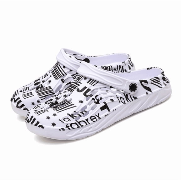 Mens Camo Clog Tie-dye Slide Sandals Shoes Breathable Slip on Garden Clogs Arch Support Outdoor Beach Slippers Work Shoes