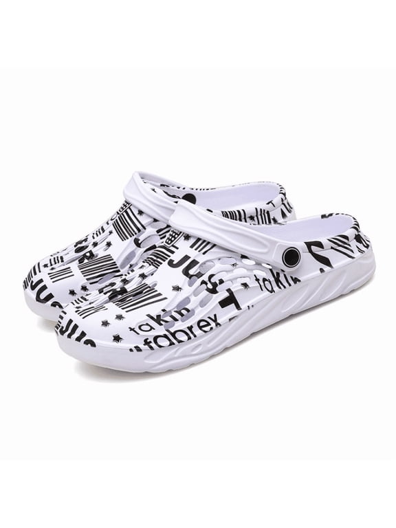 Mens Camo Clog Tie-dye Slide Sandals Shoes Breathable Slip on Garden Clogs Arch Support Outdoor Beach Slippers Work Shoes
