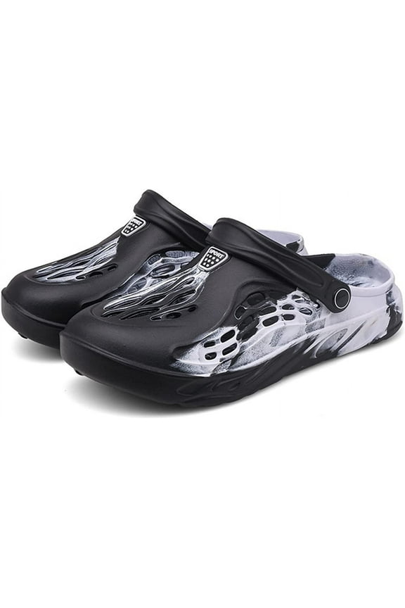 Mens Camo Clog Tie-dye Slide Sandals Shoes Breathable Slip on Garden Clogs Arch Support Outdoor Beach Slippers Work Shoes