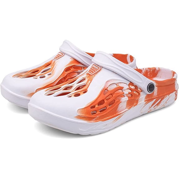Mens Camo Clog Tie-dye Slide Sandals Shoes Breathable Slip on Garden Clogs Arch Support Outdoor Beach Slippers Work Shoes