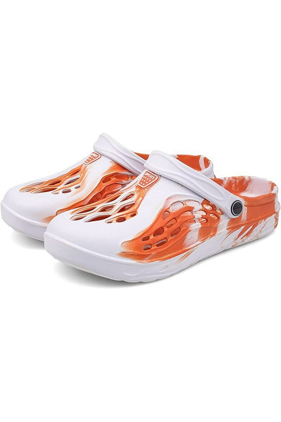 Mens Camo Clog Tie-dye Slide Sandals Shoes Breathable Slip on Garden Clogs Arch Support Outdoor Beach Slippers Work Shoes