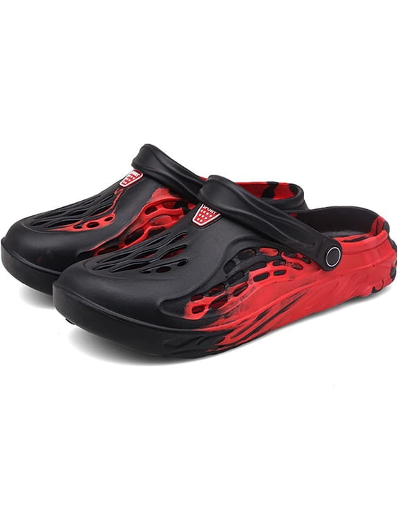 Mens Camo Clog Tie-dye Slide Sandals Shoes Breathable Slip on Garden Clogs Arch Support Outdoor Beach Slippers Work Shoes