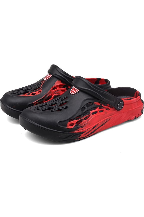 Mens Camo Clog Tie-dye Slide Sandals Shoes Breathable Slip on Garden Clogs Arch Support Outdoor Beach Slippers Work Shoes