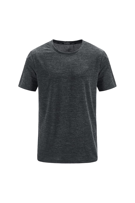 Mens Camo Shirts Quick Dry Short Sleeve Workout T Shirt Crew Neck Patterned Base Shirt Camo Dark Gray XL