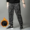 thumbnail image 1 of Mens Camo Sweatpants Winter Velvet Thick Sports Trousers Large Size Loose Fit Joggers Pants Drawstring Cargo Pants with Pockets 3XL, 1 of 6