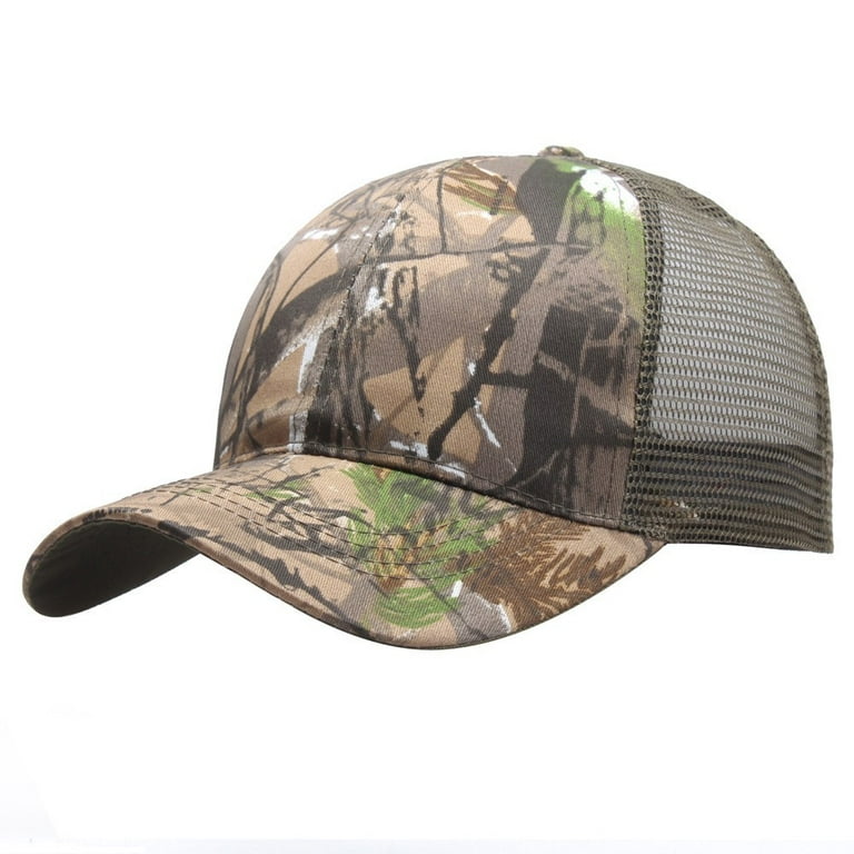 Mens Camouflage Military Adjustable Hat Camo Hunting Fishing Army Baseball  Cap