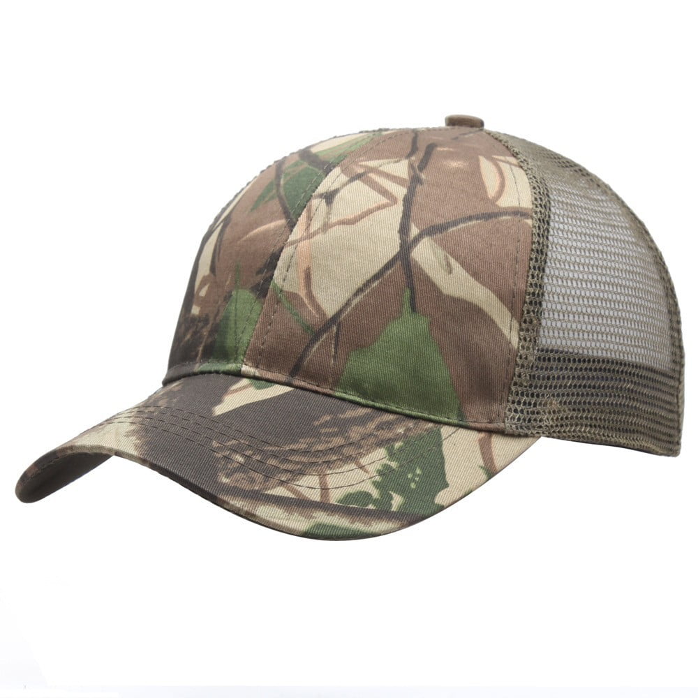 Mens Camouflage Military Adjustable Hat Camo Hunting Fishing Army ...