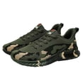 thumbnail image 1 of Mens Camouflage Sneakers Breathable Sports Shoes Lightweight (Army Green 41), 1 of 9