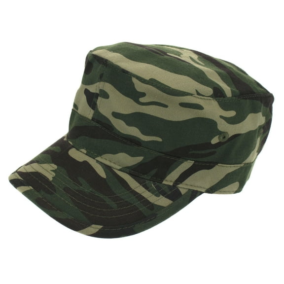 Mens Camoulage Cotton Twill Field Cap Army Green Camo