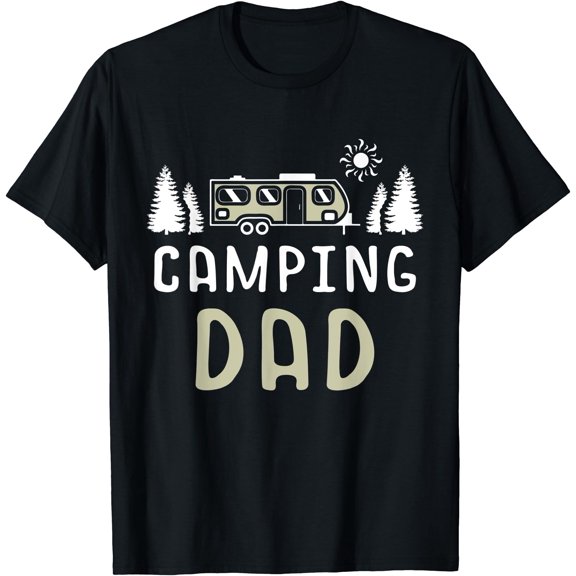 Mens Camping Dad Wanderlust Nature Camper Stargazing Campfire T-Shirt