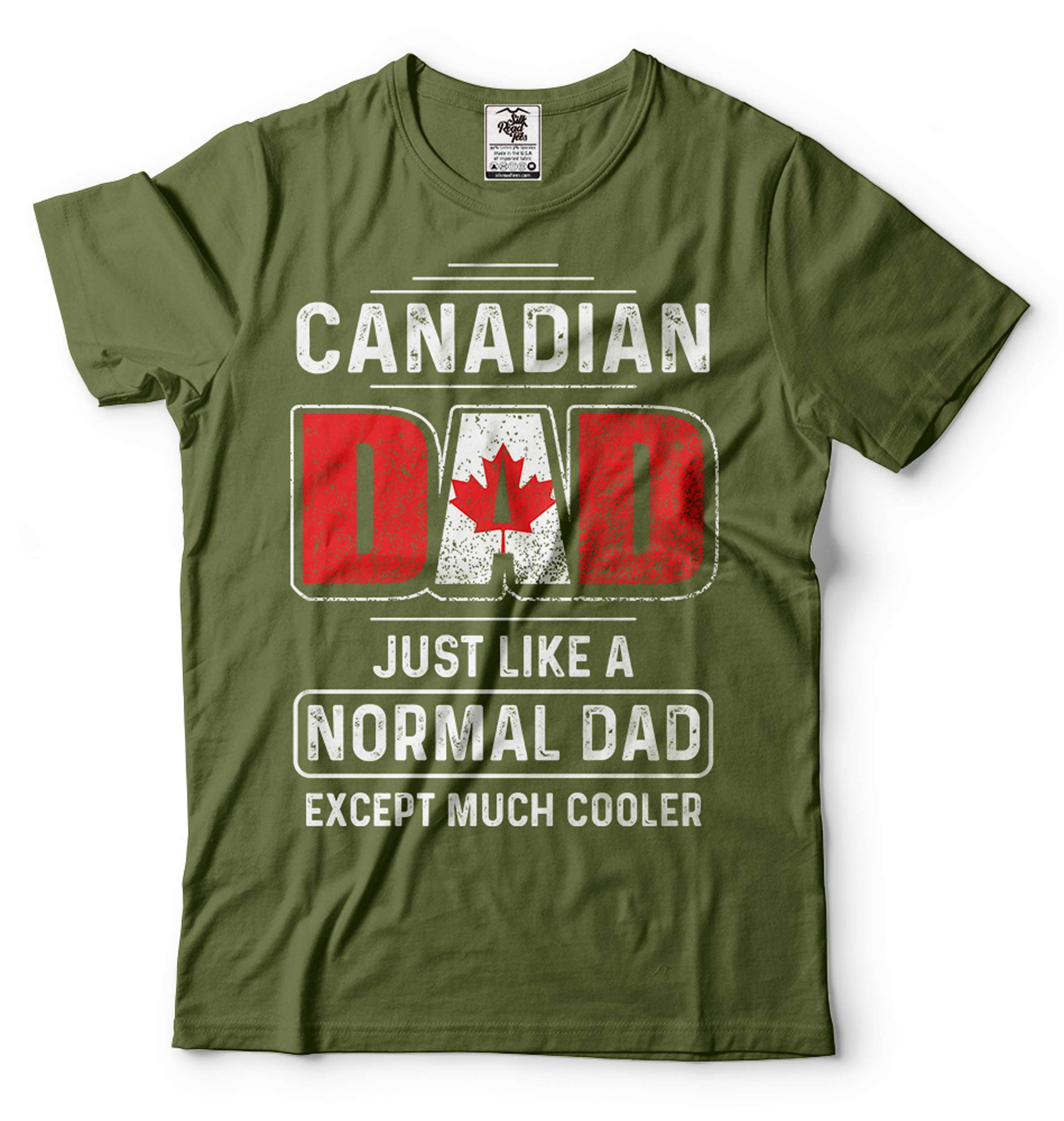 Mens Canadian Dad T-shirt Canadian Shirts Canada Day Shirt Canada Flag ...