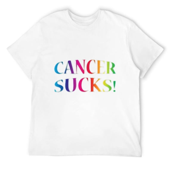 Mens Cancer Sucks t-shirt for Anyone Who Hates This Disease White