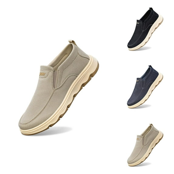 Mens Canvas Espadrilles Summer Shoes On Classic Flat Espadrilles Rubber Bottom Shoes Running Men