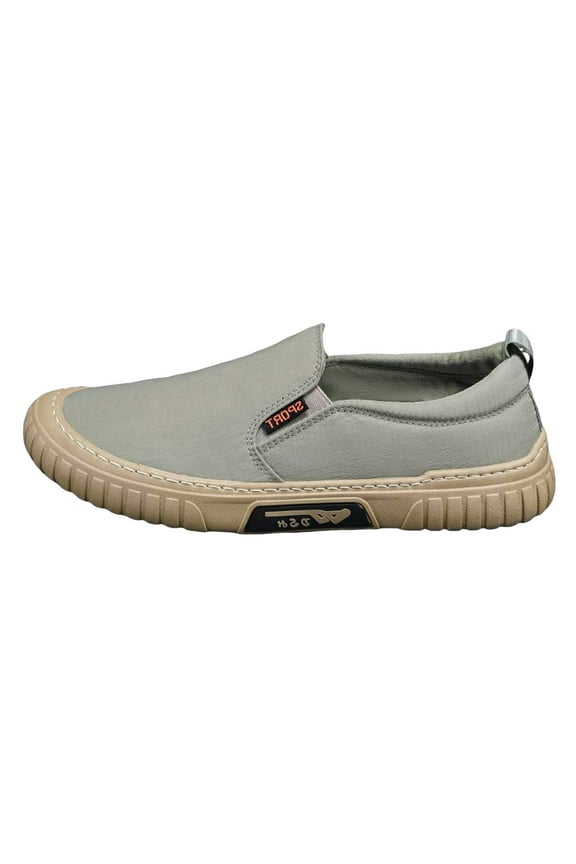 Mens Canvas Shoes Breathable Slip on Loafers Comfortable Walking Driving Low Top Fashion Sneakers