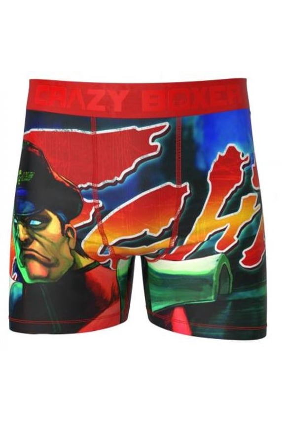 Mens Capcom Street Fighter M. Bison Dictator Novelty Underwear Boxer Briefs S