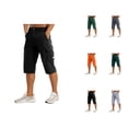 thumbnail image 1 of Mens Capri Pants Summer Casual Lightweight Breathable Straight Leg Cropped Work Pants with Pockets, 1 of 8