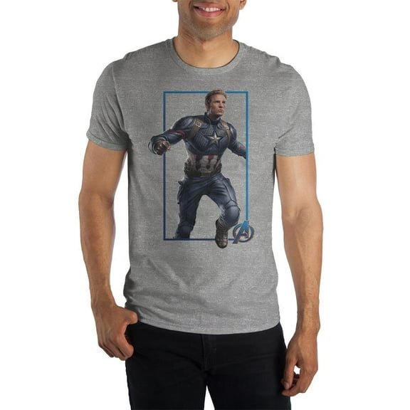 Mens Captain America Shirt Short Sleeve Avengers Mens Clothing-Small