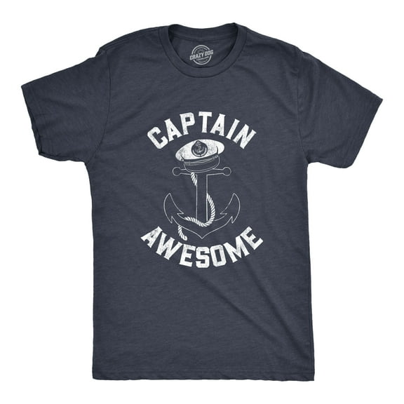 Mens Captain Awesome T Shirt Funny Sarcastic Boating Tee Graphic Tees