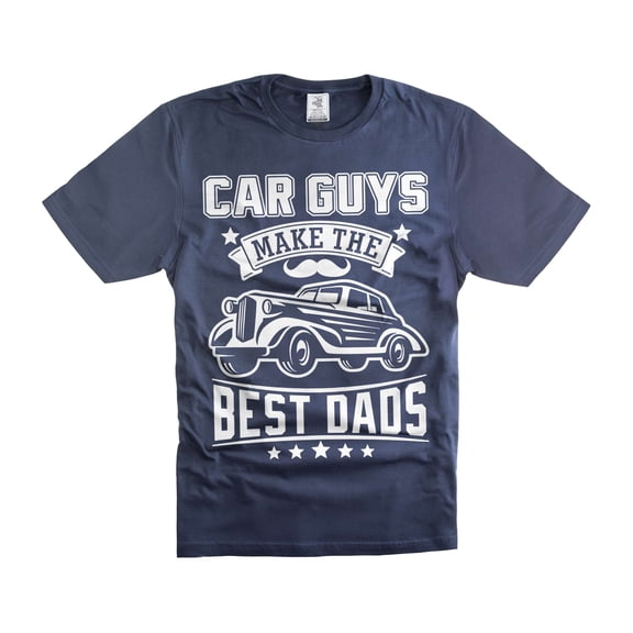 Mens Car Guys Make The Best Dads T-shirt Car Guy Shirts Car Enthusiast Shirts Father's Day Car Tee (X-Large Navy Blue)